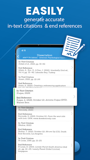 Easy Referencing - Citation Screen 2
