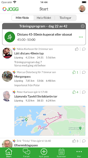 Android application Jogg screenshort