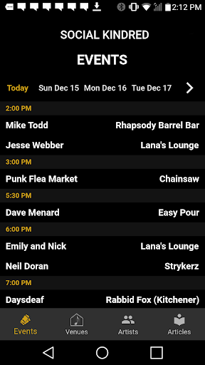Android application Social Kindred screenshort
