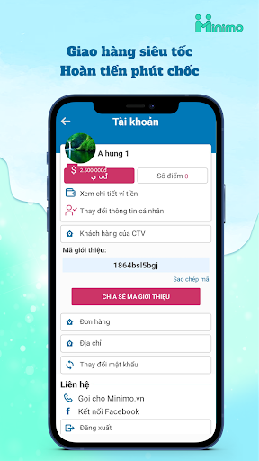 Android application Minimo screenshort