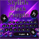 Stylish Black Purple Keyboard icon