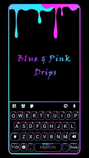 Android application Neon Drips Keyboard Background screenshort