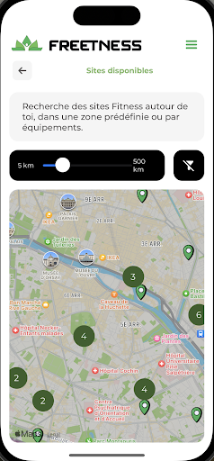 Android application Freetness screenshort