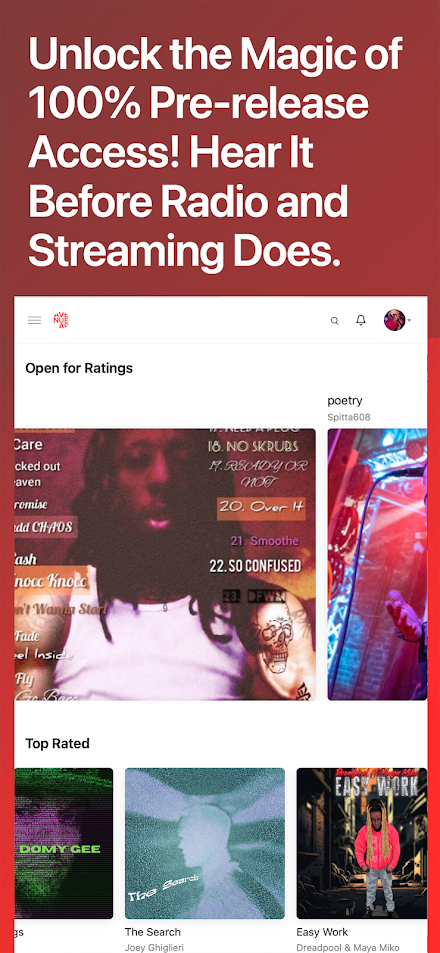 Avetune Screen 1