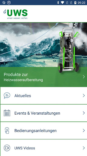 Android application UWS Technologie screenshort