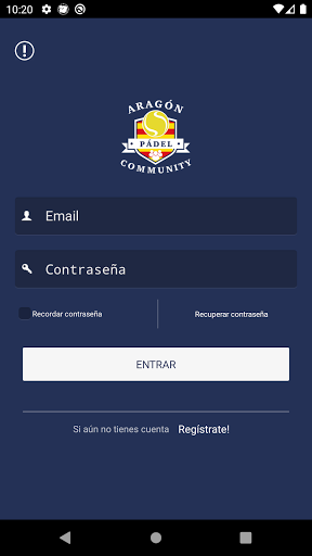 Android application Aragon Padel Community screenshort