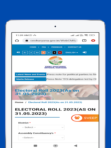 Voter List PDF RollID 2023-24