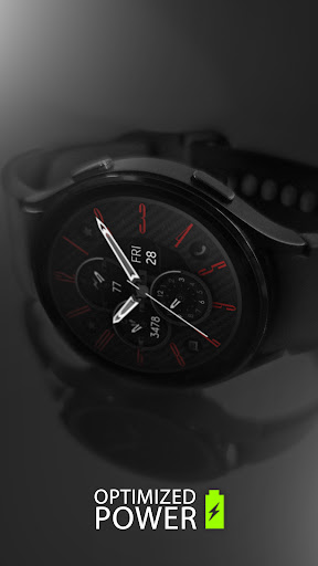 Android application Carbon v8 Analog watch face screenshort