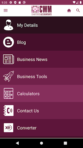 CWM Chartered Accountants Screen 2