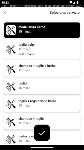 Android application Emiliano il Barbiere screenshort