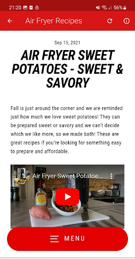 Air Fryer Shopping and Recipes Screen 2