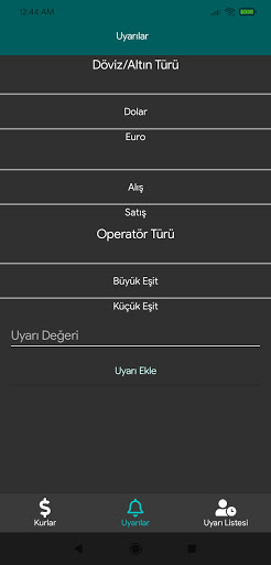 Döviz/Altın Takip Screen 2