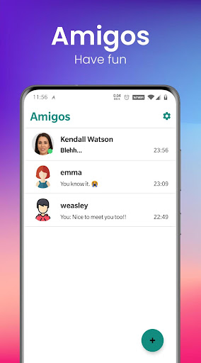 Android application Amigos - Make new friends!! screenshort