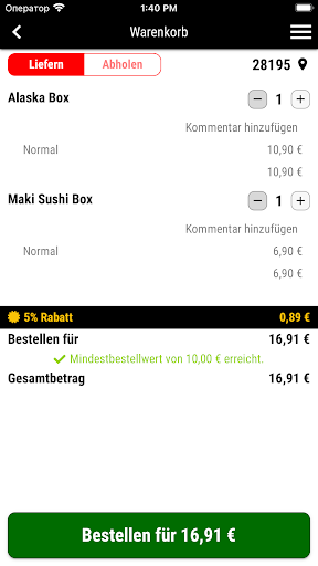 Sushi Kaiser Bremen Screen 2