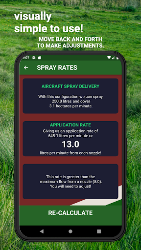 Spray Rates Screen 3