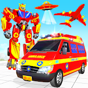 Flying Ambulance Robot Car Transform: Robot Games
