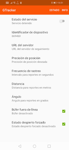 Android application GTracker screenshort