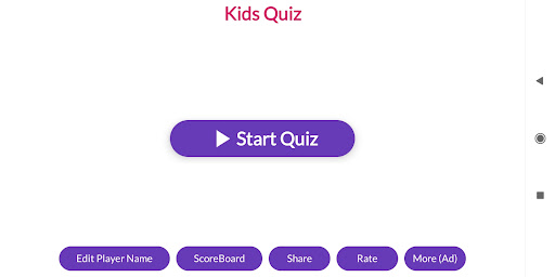 Android application Quiz App screenshort