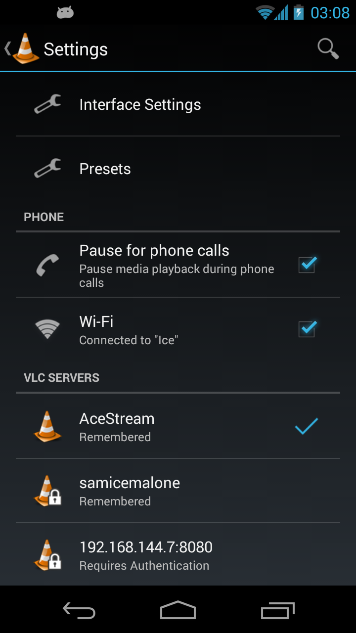 Android application Remote for VLC (Stream Fork) screenshort