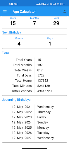 Age Calculator Screen 3