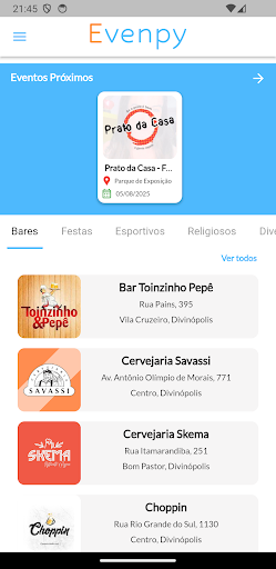 Evenpy Screen 2