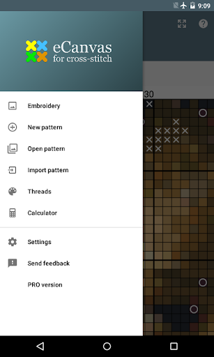 Android application eCanvas for cross-stitch screenshort