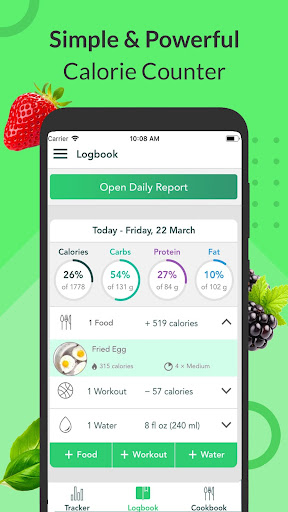 Calorie Counter, Carb Manager & Keto by Freshbit android2mod screenshots 1