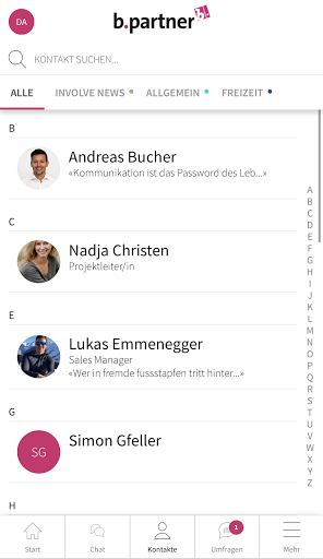 Android application b.app screenshort