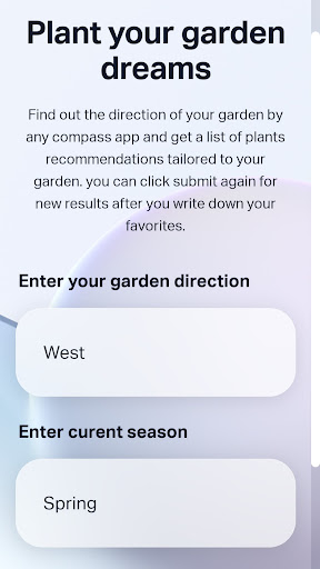 Android application Plant your garden dreams AI screenshort