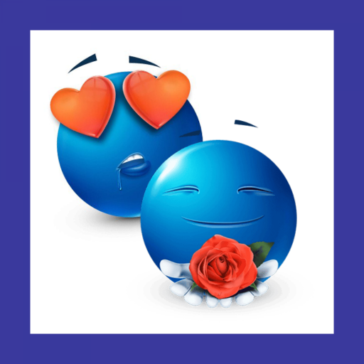 Emoji blue stickers