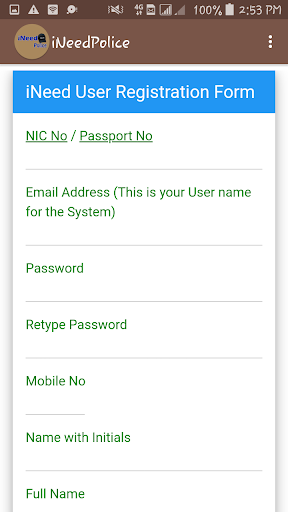 iNeedPolice Screen 2