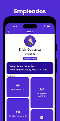 Android application HQ FingerPrint Manager screenshort