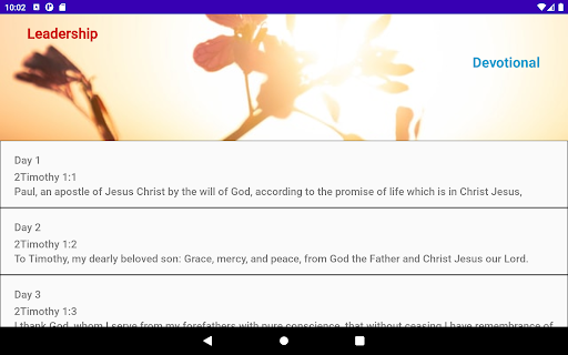Leadership Devotional Screenshot