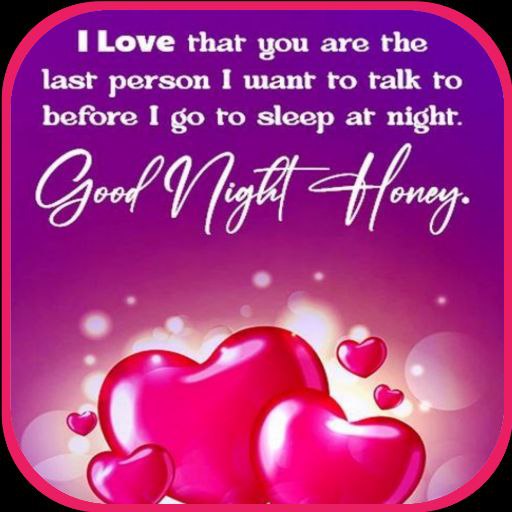 good night love message to her logo