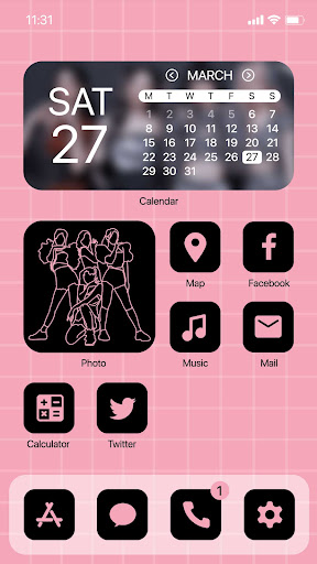 Android application Wow Born Pink Theme, Icon Pack screenshort