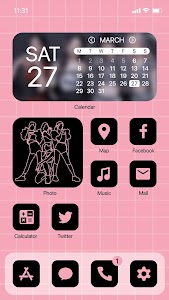 Wow Born Pink Theme, Icon Pack Unknown
