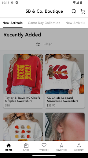 Android application SB & Co. Boutique screenshort