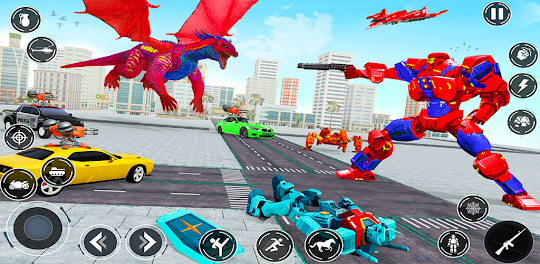 Dragon Robot Car Fighting Game