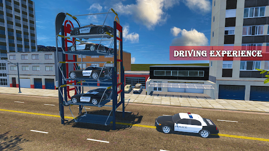 Police Car Lift Parking Game