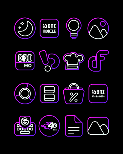 Nambula Purple - Pack d'icônes de lignes