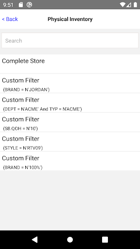 Stratus Mobile Inventory Screen 2