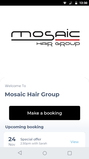 Android application Mosaic Hair Group screenshort