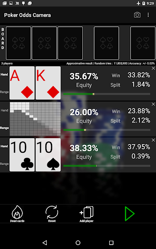 Poker Odds Camera Calculator screenshots 16