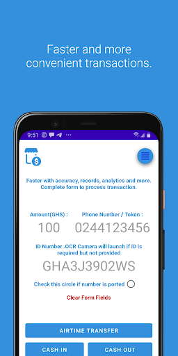 Android application mBanqer screenshort