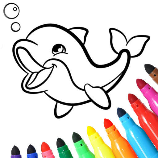 Dolphins coloring pages 17.6.6 Icon