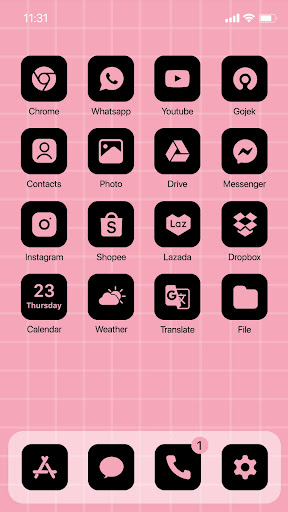 Wow Born Pink Theme, Icon Pack Screen 2