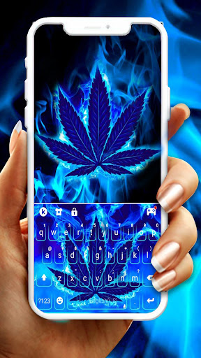 Android application Blue Weed Glow Theme screenshort