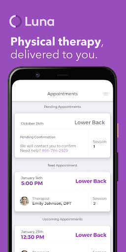 Android application Luna Physical Therapy screenshort