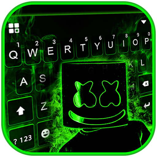 Neon Green DJ Keyboard Theme logo