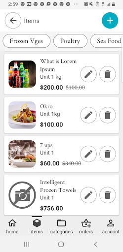 Android application iShopy Manager screenshort